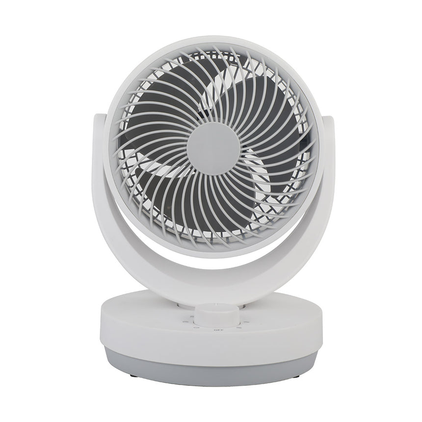 Ventilador de sobremesa Fabrilamp Lagos blanco gris 3 palas — vista 3