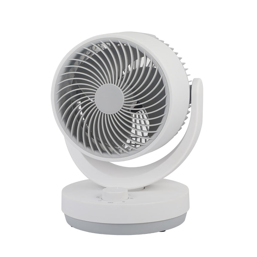 Ventilador de sobremesa Fabrilamp Lagos blanco gris 3 palas — vista 1