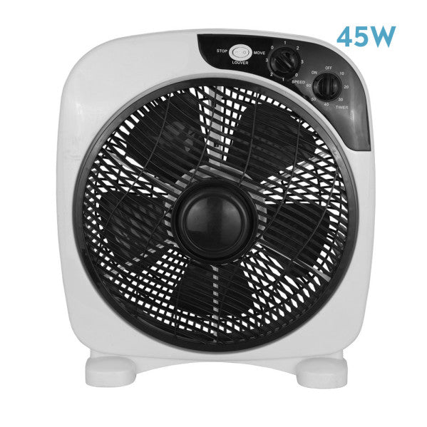 Ventilador de sobremesa Fabrilamp Borja blanco negro 5 palas 211171026