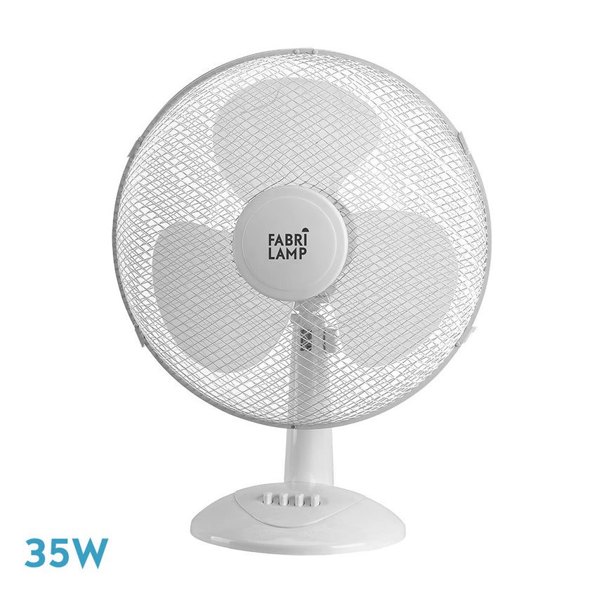 Ventilador de sobremesa Fabrilamp Cape blanco 3 palas Ø34cm — vista 1