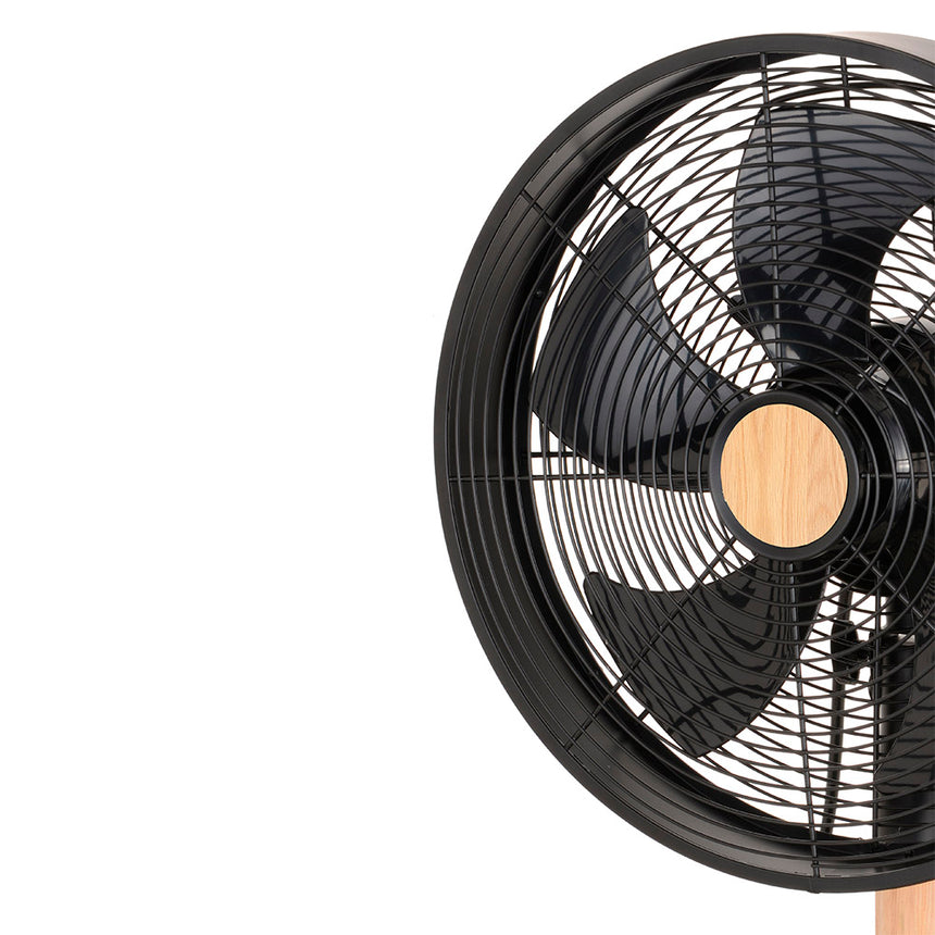 Ventilador de sobremesa Fabrilamp Falcon negro haya 5 palas Ø28cm — vista 3