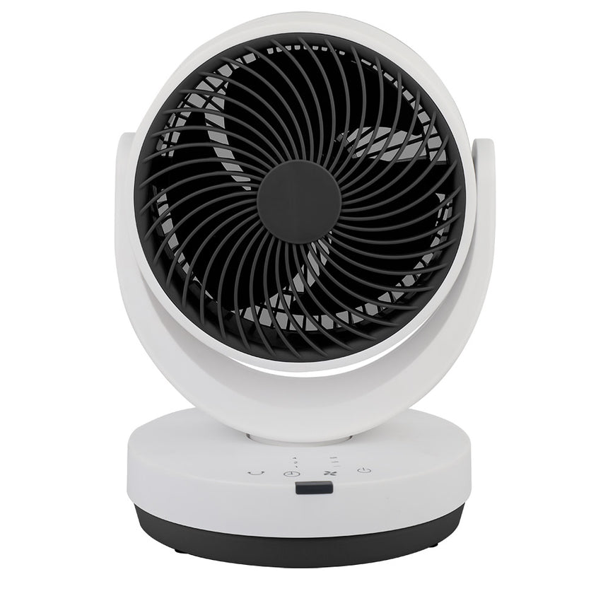 Ventilador de sobremesa Fabrilamp Loira blanco negro 3 palas — vista 3