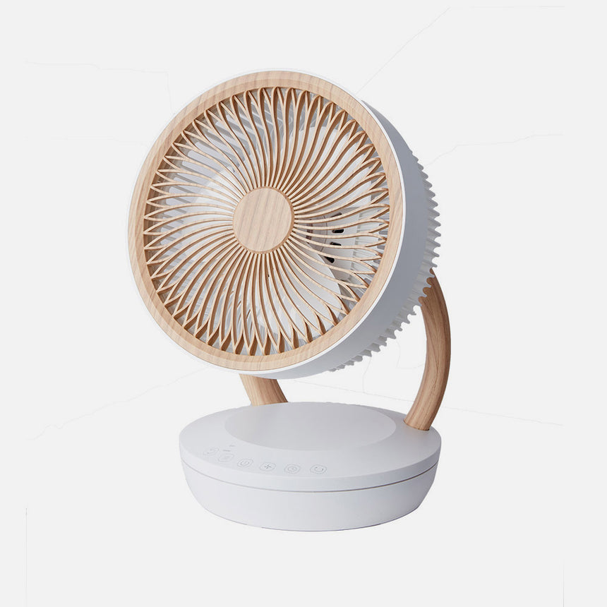 Ventilador de sobremesa Fabrilamp Ruiseñor blanco haya 3 palas — vista 2