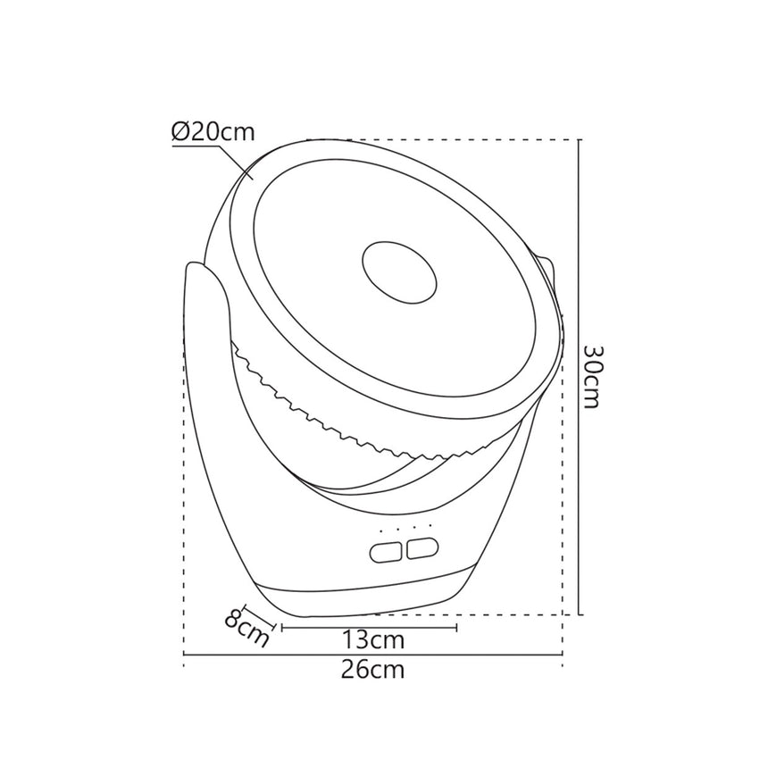 Ventilador de sobremesa AJP Travel LED blanco 6000K Ø30cm 3W 16059 — vista 5