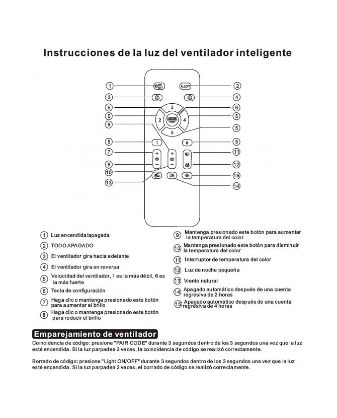 Ventilador de techo retráctil con luz AJP Togo LED blanco 3 palas 3000-6500K Ø50cm 68W 11814