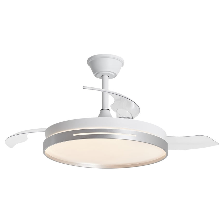 Ventilador de techo retráctil con luz AJP Togo LED negro 3 palas 3000-6500K Ø50cm 68W 16034 — vista 9