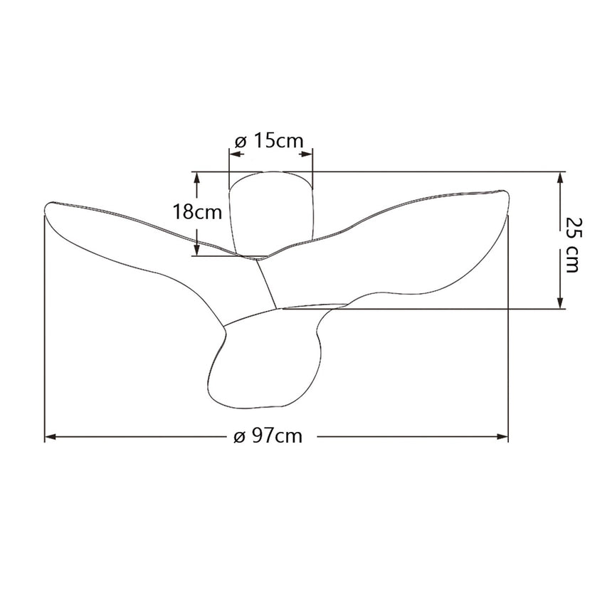 Ventilador de techo AJP Venice madera clara 3 palas Ø97cm 16055 — vista 4