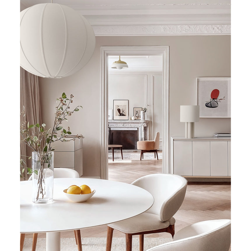 Ventilador de techo con luz Sulion Emma S Lite LED tela madera blanco CCT 12W 2208084