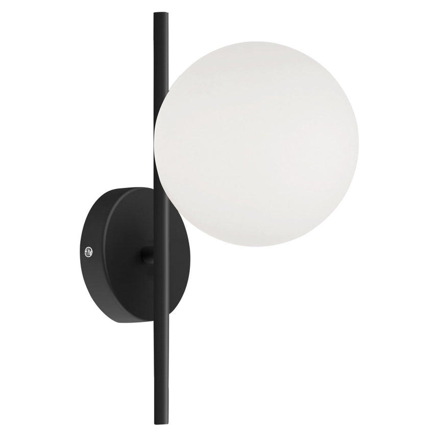 MDC Rondo Aplique bola de 1 luz negro y blanco 578069101