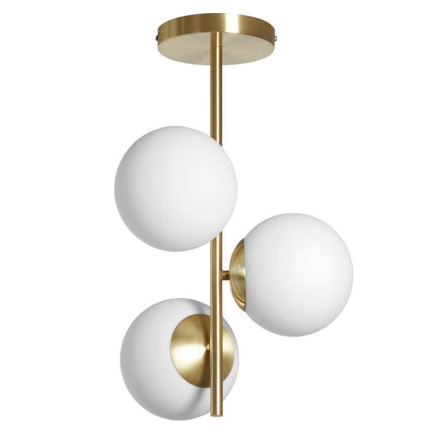 MDC Rondo 3-Light Gold and White Ball Ceiling Light 578086101