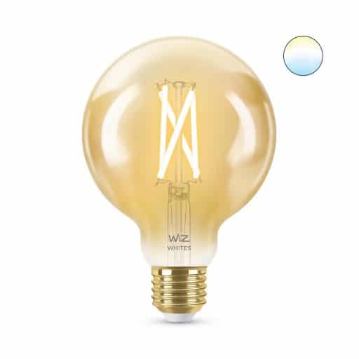 Philips Bombilla LED WiZ Filamento ámbar Globo G95 E27 6,7W WiFi E27 Vintage 786793