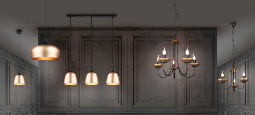 Trio Livia Lámpara de techo colgante metal estera negra 101700532