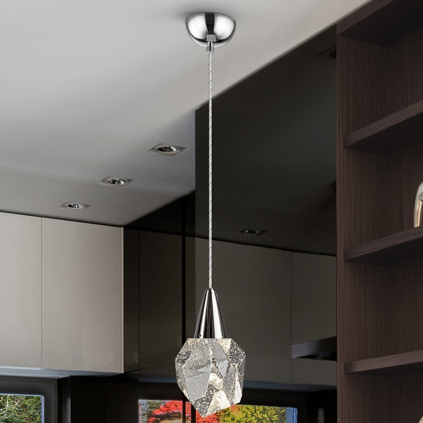 Schuller Aquaria Pendant Ceiling Lamp 1 Light Chrome 157018
