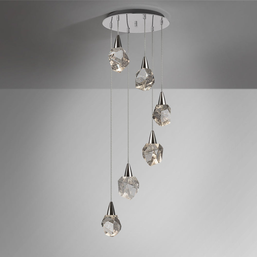 Schuller Aquaria 6-Light Chrome Pendant Ceiling Lamp 157239