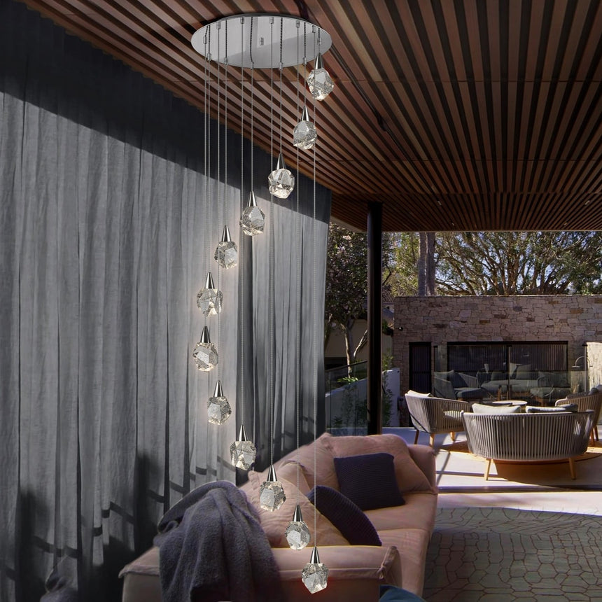 Schuller Aquaria Lámpara de techo colgante 12 luces cromo 157308