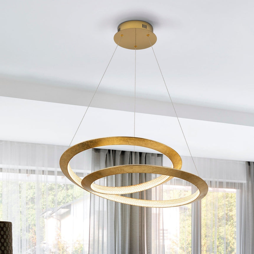 Schuller Eternity Gold Leaf Pendant Light Ø60 165723