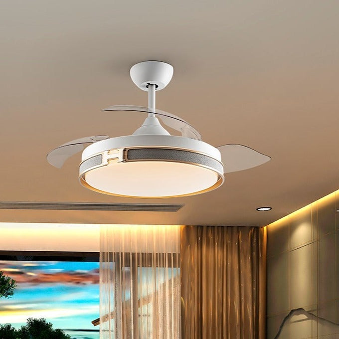 Schuller Heron Dimmable White Gold Fan 175180D