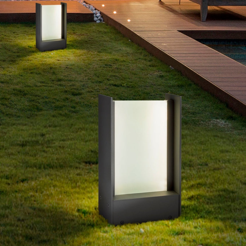 Schuller Matia Baliza exterior gris 30cm 3000K IP65 216102