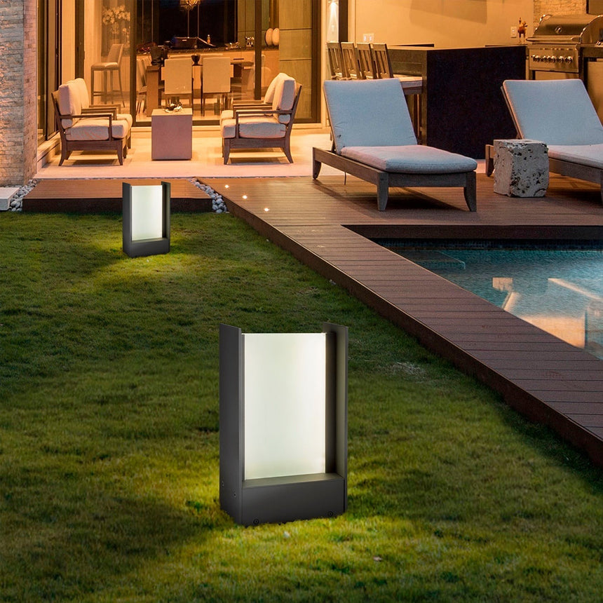 Schuller Matia Baliza exterior gris 30cm 3000K IP65 216102