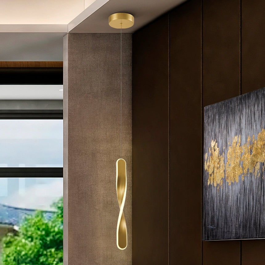 Schuller Twist Pendant Lamp Gold 219633