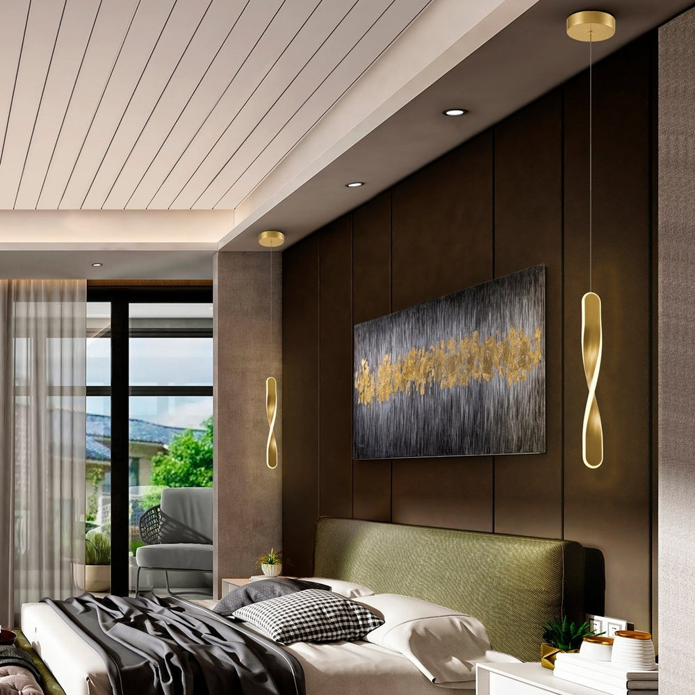 Schuller Twist Pendant Lamp Gold 219633