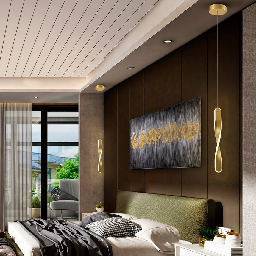 Schuller Twist Pendant Lamp Gold 219633