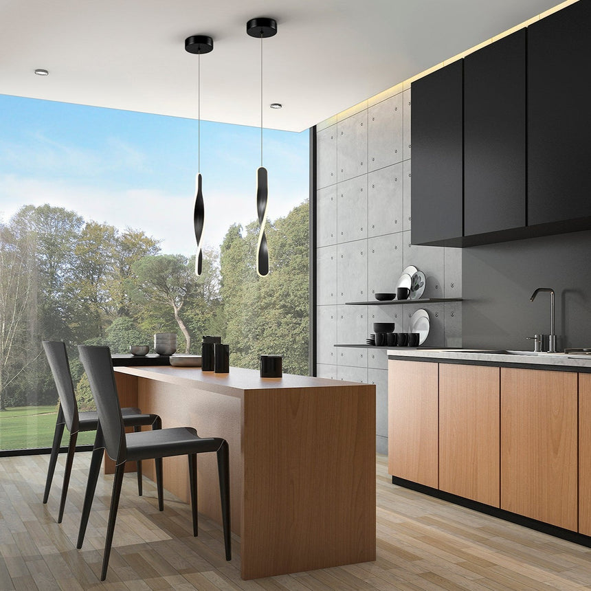 Schuller Twist Pendant Ceiling Lamp Black 219640