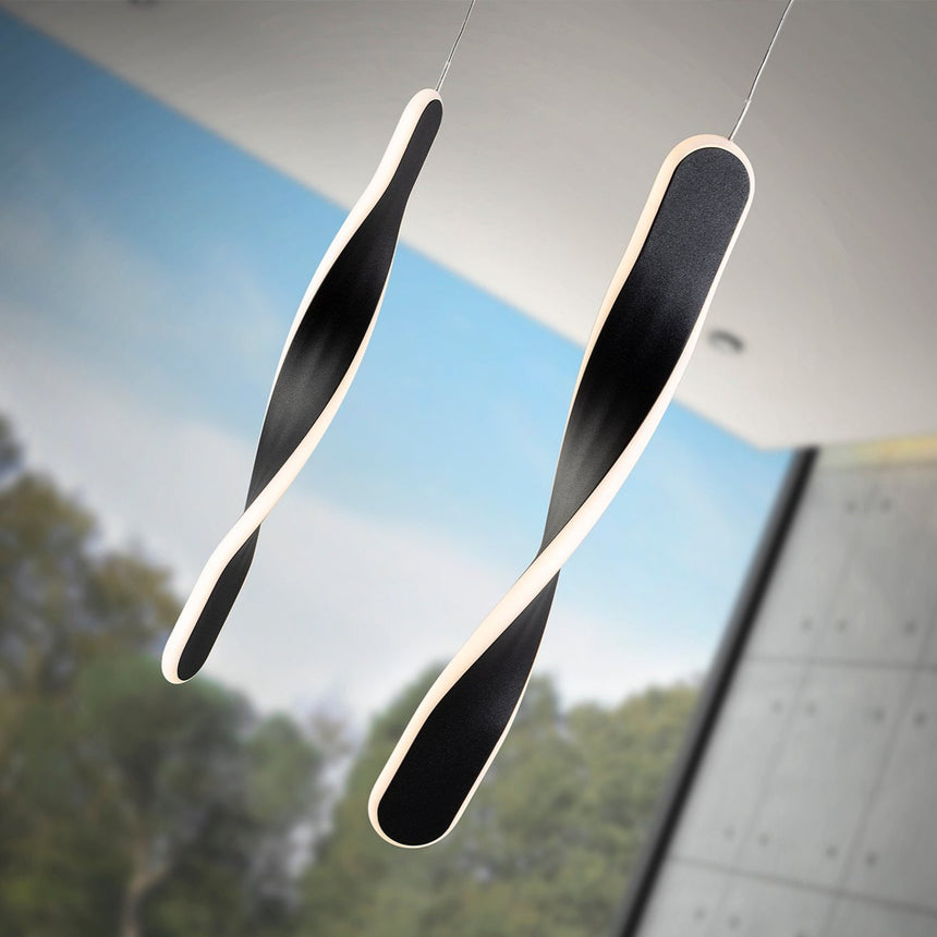 Schuller Twist Pendant Ceiling Lamp Black 219640