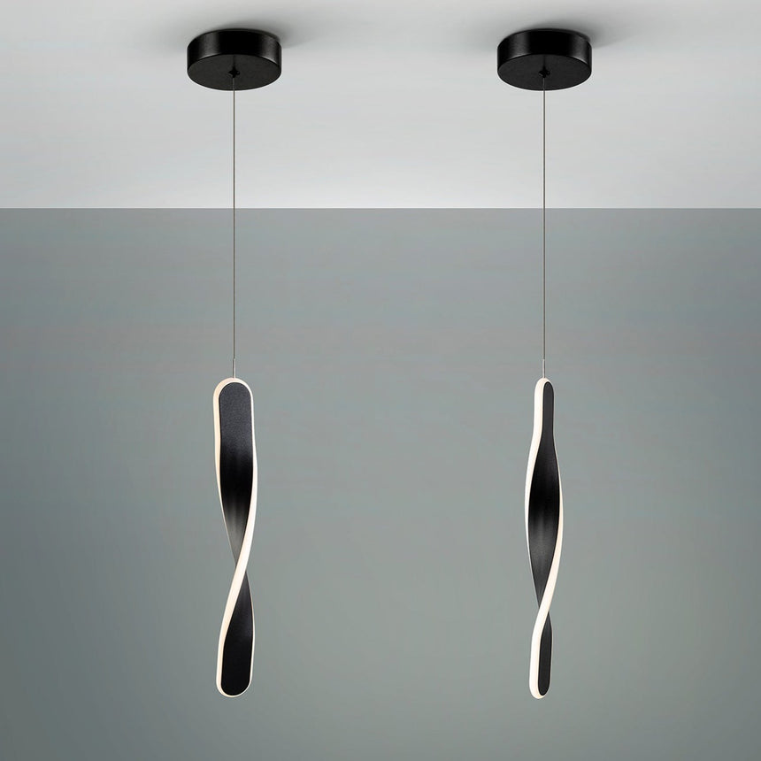 Schuller Twist Pendant Ceiling Lamp Black 219640