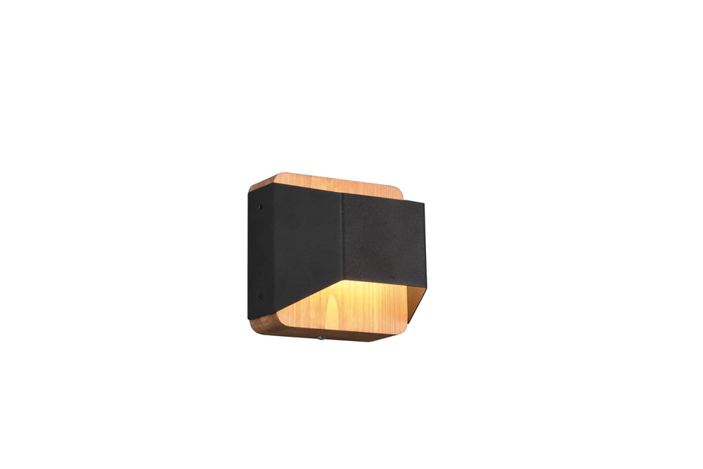 Trio Arino Black mat metal LED wall light 224810132