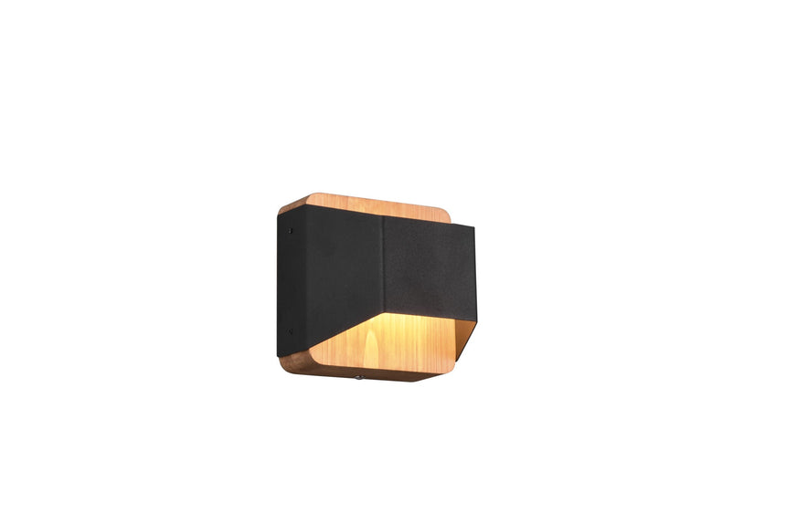 Trio Arino Black mat metal LED wall light 224810132