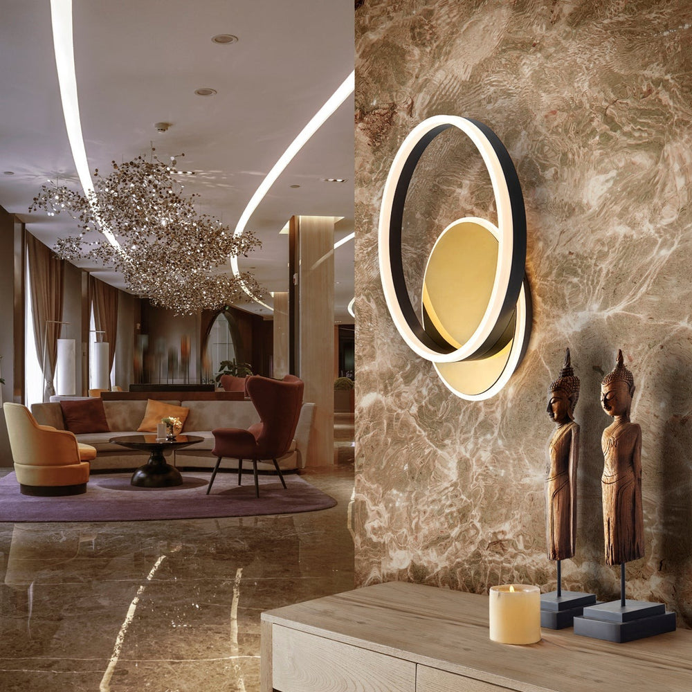 Schuller Oriel ceiling lamp/wall lamp gold and black 226387