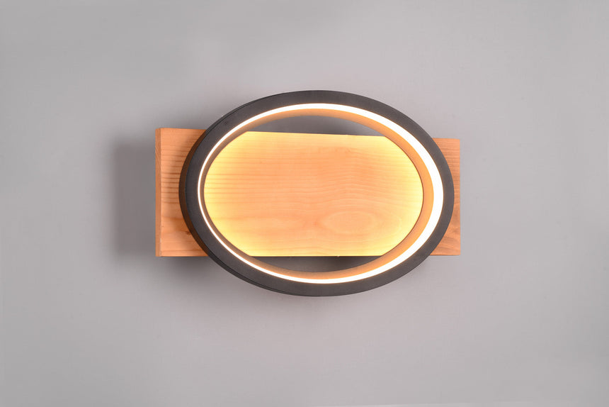 Trio Barca Aplique LED metal estera negra 241110132