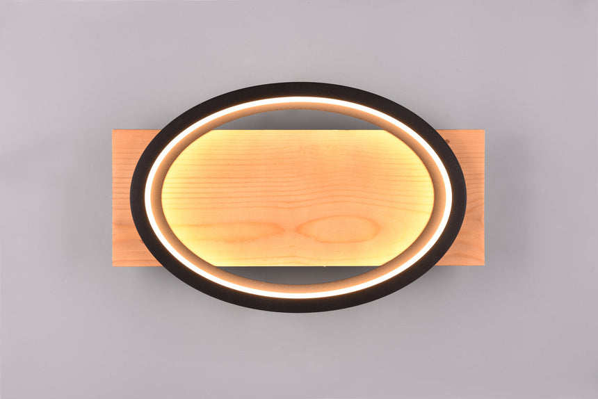 Trio Barca Aplique LED metal estera negra 241110132