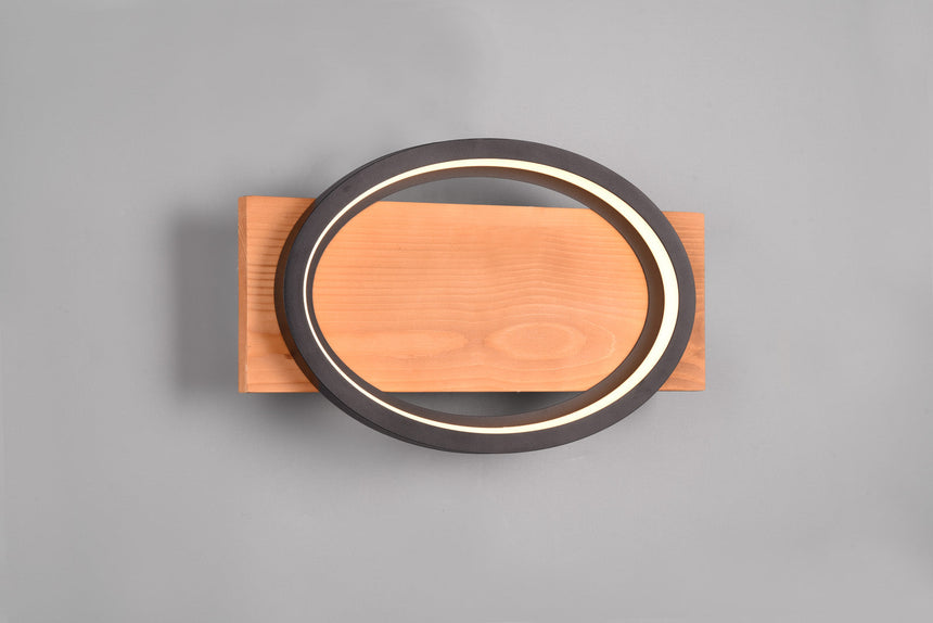 Trio Barca Aplique LED metal estera negra 241110132