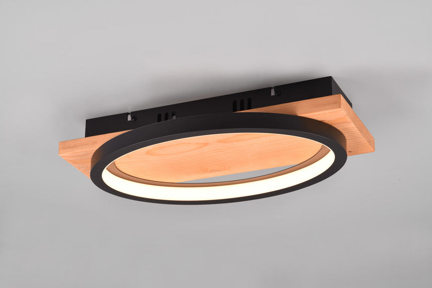 Trio Barca Aplique LED metal estera negra 241110132