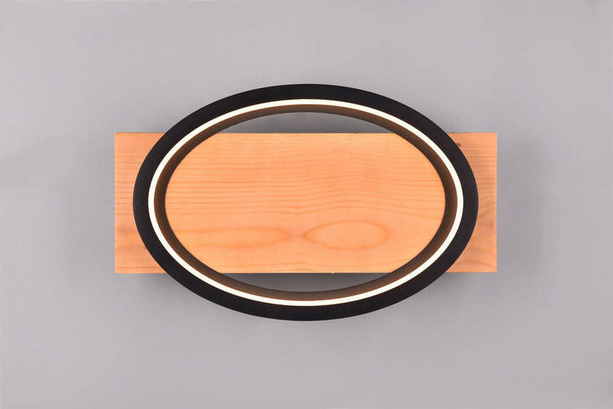 Trio Barca Aplique LED metal estera negra 241110132