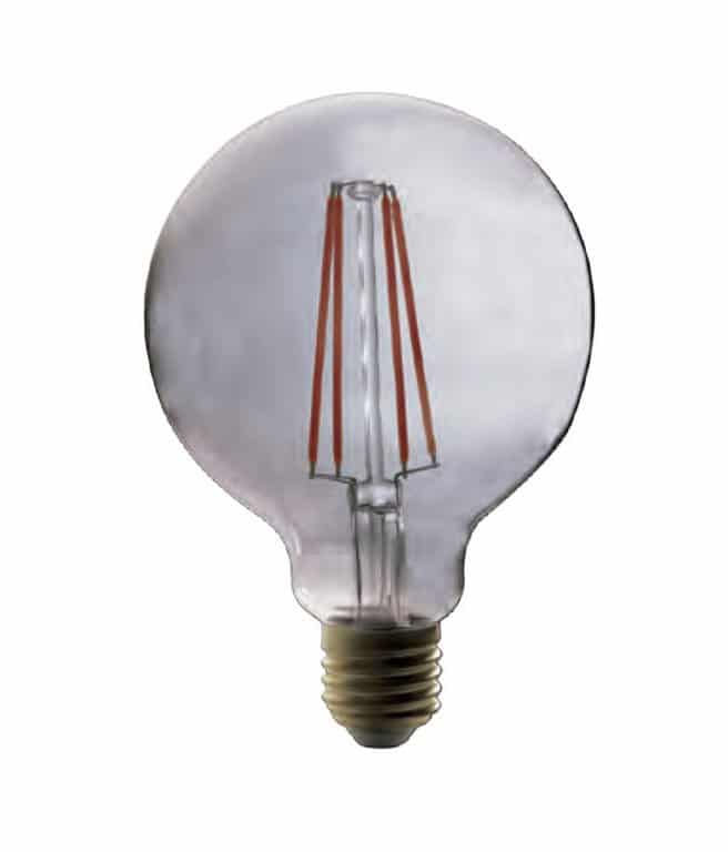 EB SMOKY GLASS GLOBE BULB LED FILAMENT G95 E27 2.5W 1800K 360º 230V
