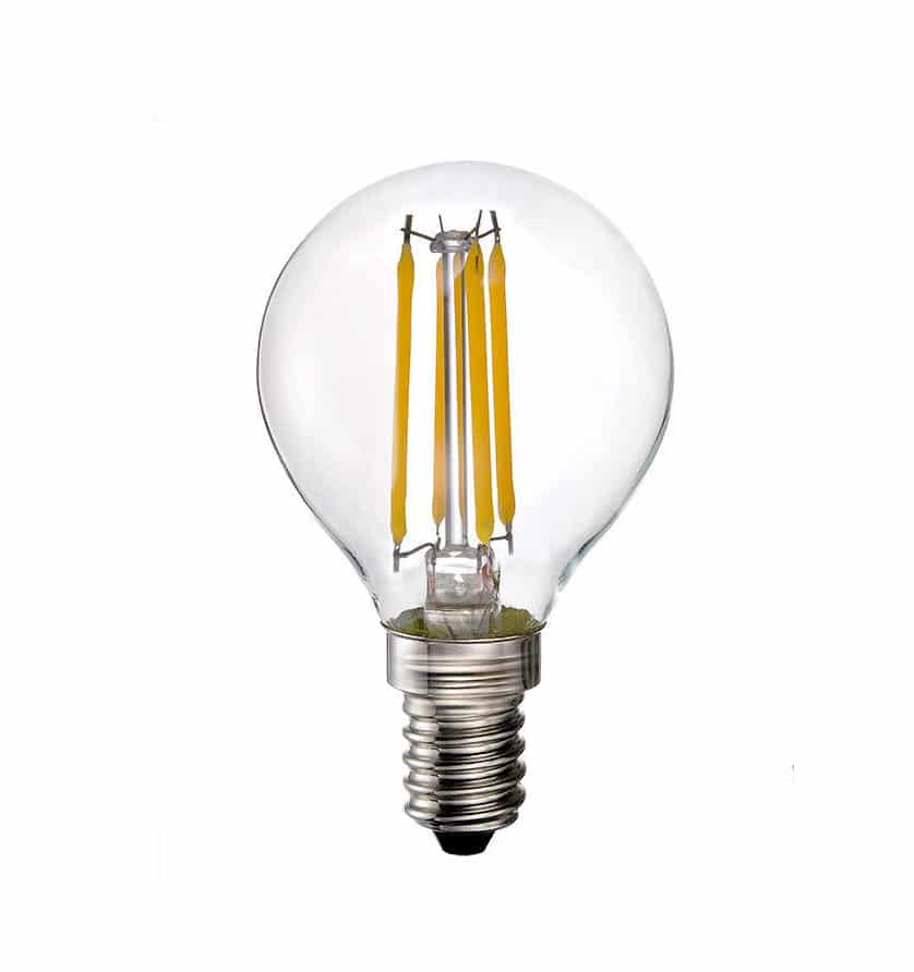 EB BOMBILLA ESFERICA FILAMENTO LED E14 2W 2000K LUZ CALIDA 2601935