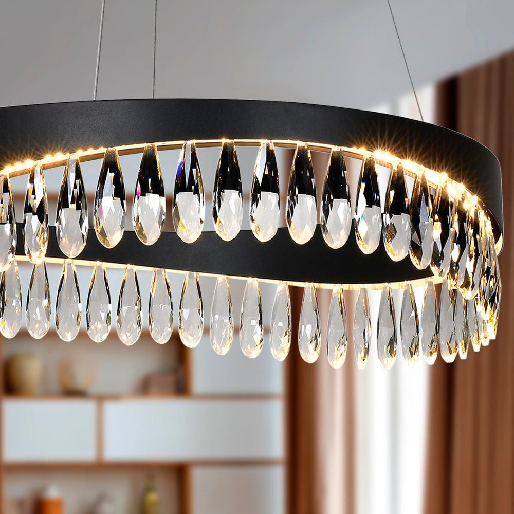 Schuller Selene Pendant Lamp Black Crystal Ø60 294720