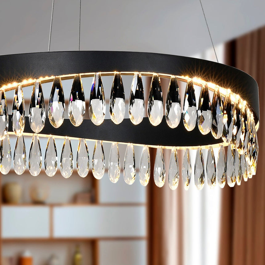 Schuller Selene Pendant Lamp Black Crystal Ø60 294720