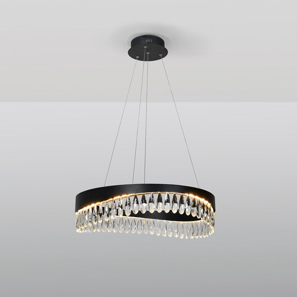 Schuller Selene Pendant Lamp Black Crystal Ø60 294720