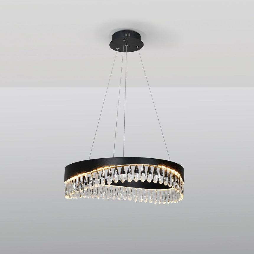 Schuller Selene Pendant Lamp Black Crystal Ø60 294720