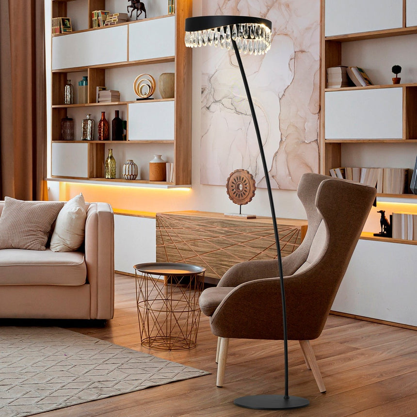 Schuller Selene Floor Lamp Black Crystal 294867