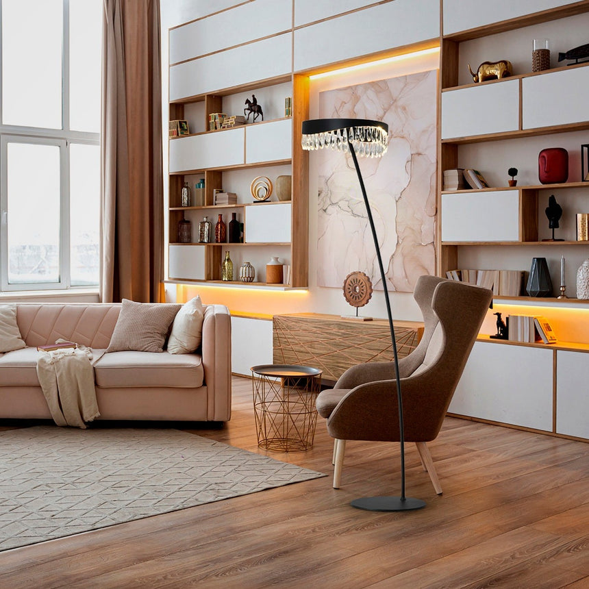 Schuller Selene Floor Lamp Black Crystal 294867