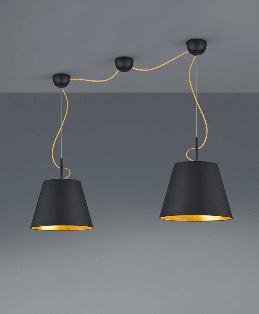 Trio Andreus Pendant Ceiling Lamp Metal Mat Black 307500279