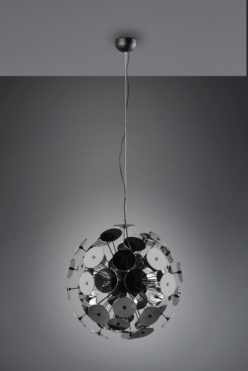 Trio Discalgo Pendant Ceiling Lamp Metal Mat Black 309900657