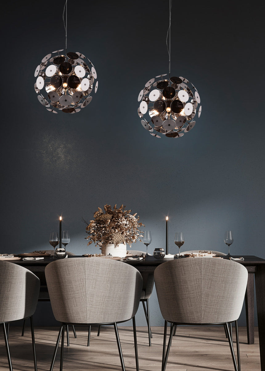 Trio Discalgo Pendant Ceiling Lamp Metal Mat Black 309900657