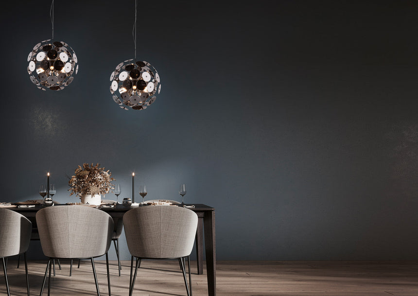 Trio Discalgo Pendant Ceiling Lamp Metal Mat Black 309900657