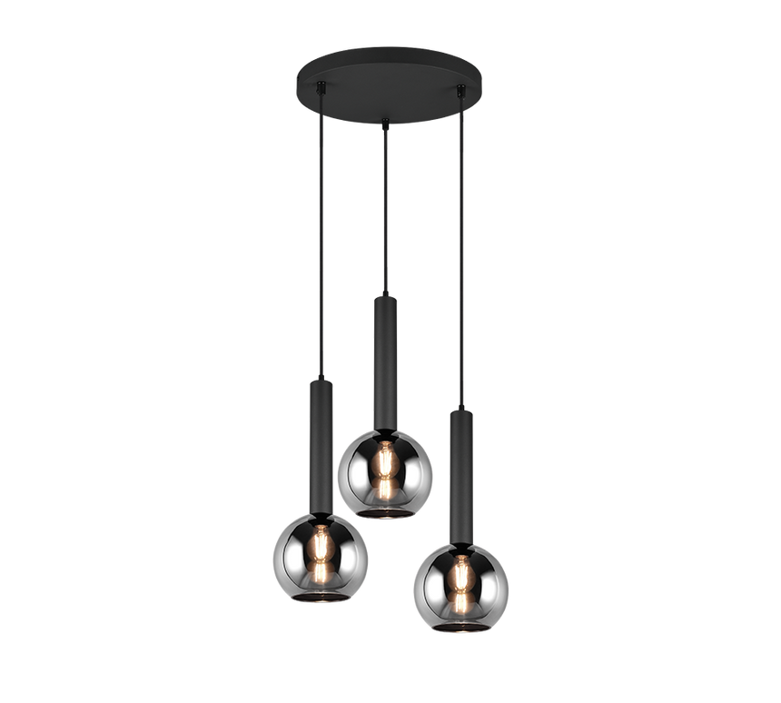 Trio Clayton Pendant Lamp Black 310390332